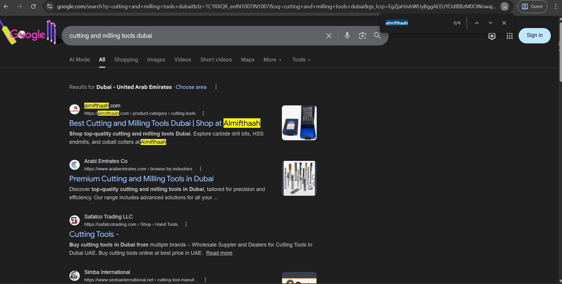 cutting and miling tools dubai